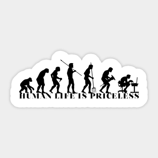 'Human Life Is Priceless' Human Trafficking Shirt Sticker